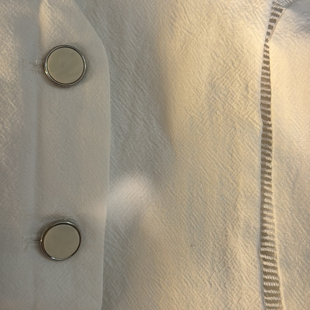 191 Cotton Button Detail Vest Top With Pockets Shorts Set - Picture 6 of 6